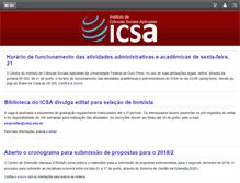 Tablet Screenshot of icsa.ufop.br